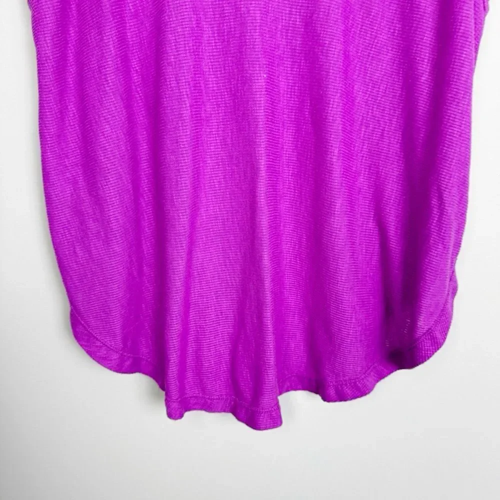 FREE PEOPLE | INTIMATELY Purple Textured Side Slit Tank Top Women’s Size Medium